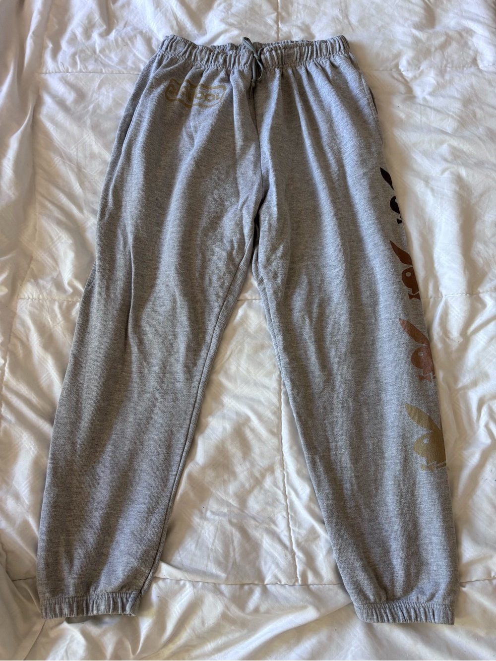 Gray woman’s Sweatpants with Side Graphics